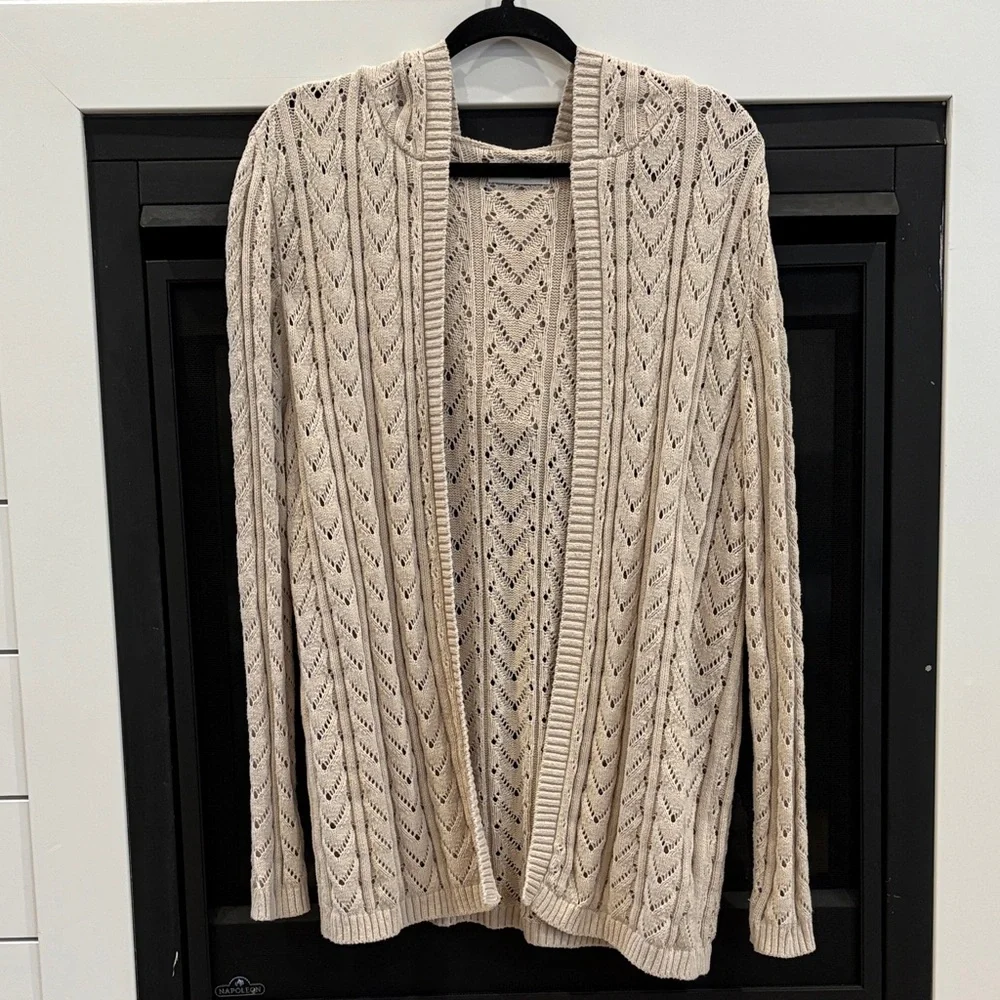 Cable Knit Cream Sweater - Picture 2 of 6